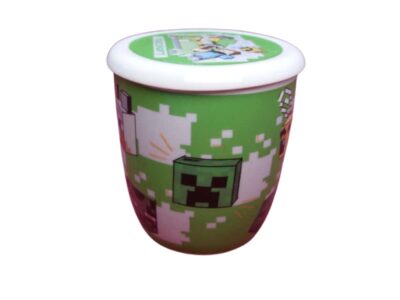 1754-107 TAZA CON TAPA MINECRAFT