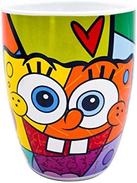 1738-84 TAZA BLANCA BOB ESPONJA COLORES
