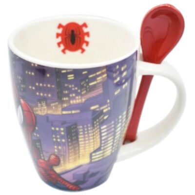 1738-203 DUO DE TAZAS SPIDERMAN CON CUCHARA