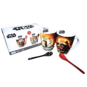1738-204 DUO DE TAZAS STAR WARS CON CUCHARA