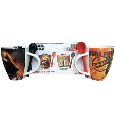 1738-204 DUO DE TAZAS STAR WARS CON CUCHARA