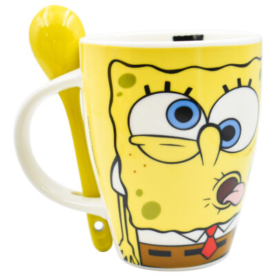 1738-274 DUO DE TAZAS BOB ESPONJA CON CUCHARA