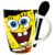 1738-274 DUO DE TAZAS BOB ESPONJA CON CUCHARA