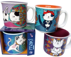 AM93-002 POCILLO JUMBO GATOS YOGA