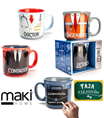 AM79-003 POCILLO PIZARRÓN JUMBO PROFESIONES CABALLEROS SERIE 4PCS