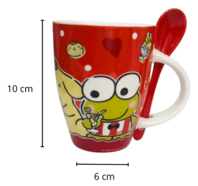 1738-575 DUO DE TAZAS HELLO KITTY & FRIENDS CON CUCHARA
