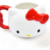 TAZA 3D HELLO KITTY MOÑO ROJO CABEZA