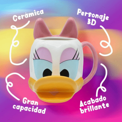 TAZA 3D CON SOBRE DE COCOA DISNEY DAISY