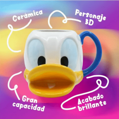 TAZA 3D CON SOBRE DE COCOA DISNEY DONALD