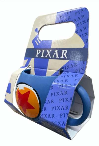 PAR TAZA CON SOBRE DE COCOA PIXAR MIKE & PELOTA