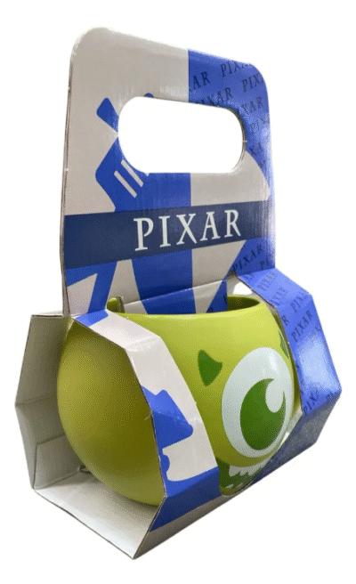 PAR TAZA CON SOBRE DE COCOA PIXAR MIKE & PELOTA