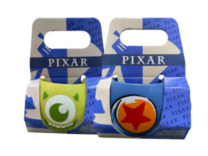 PAR TAZA CON SOBRE DE COCOA PIXAR MIKE & PELOTA