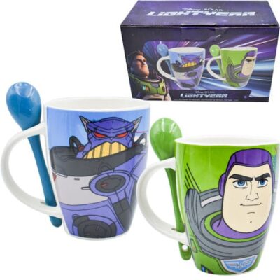 1738-264 DUO DE TAZAS BUZZ LIGHTYEAR CON CUCHARA