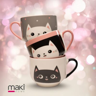 AM84-001 TAZÓN BOMBACHO GATOS SERIE 4PCS