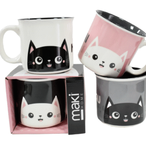 AM62-001 POCILLO JUMBO GATOS KAWAII SERIE 4 PCS