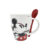 1738-231 DUO DE TAZAS MICKEY Y MINNIE B&N CON CUCHARA