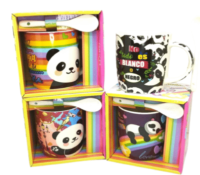 AM15-007 TAZA CON CUCHARA DE PANDA