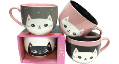 AM84-001 TAZÓN BOMBACHO GATOS SERIE 4PCS