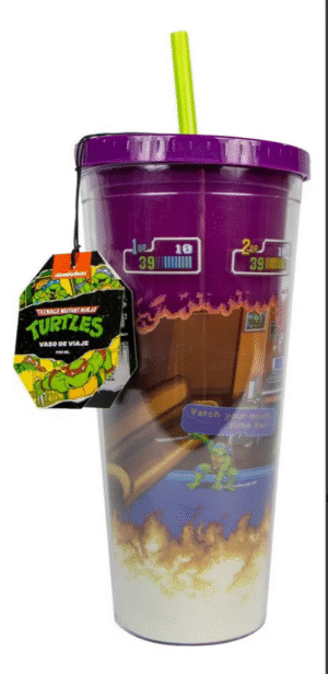 VASO CON POPOTE TORTUGAS NINJA