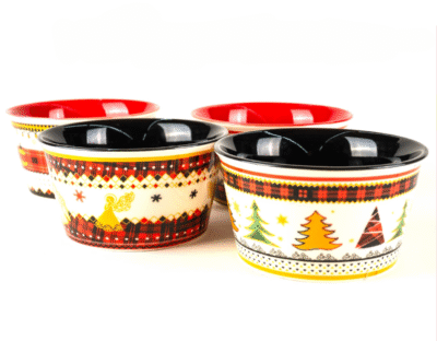 AM112-004X TARRO DECAGONAL NAVIDAD SERIE 4PCS