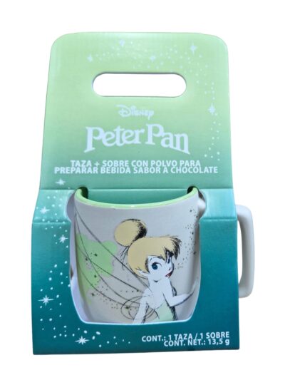 TAZA ASA CUADRADA Y SOBRE DE COCOA PETER PAN & CAMPANITA SERIE 2 PCS