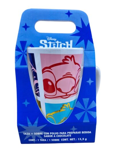 TAZA ALTA CON SOBRE DE COCOA STITCH SERIE 3PCS