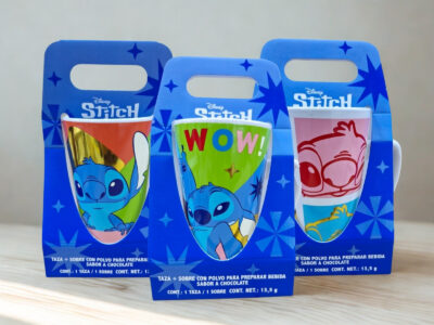 TAZA ALTA CON SOBRE DE COCOA STITCH SERIE 3PCS