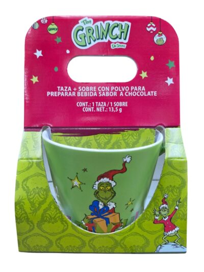 TAZA CEMENTO CON SOBRE DE COCOA GRINCH SERIE 2 PCS
