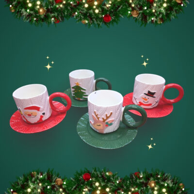TAZA CON PLATO NAVIDAD