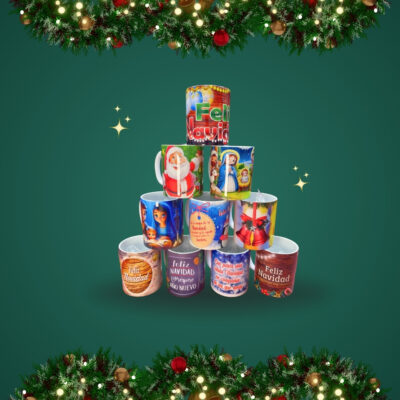 TAZA SUBLIMADA NAVIDAD CAJA 36 PCS SURTIDA