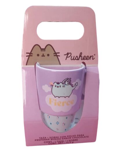 PAR DE TAZA ALTA CON SOBRE DE COCOA PUSHEEN