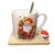 272 TAZA CON BASE Y CUCHARA NAVIDAD 2PCS