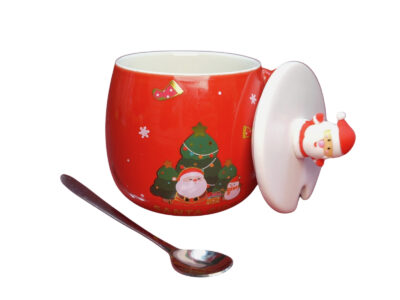 CY8451 TAZA NAVIDAD CON TAPA Y ASA 3D SERIE 3PCS