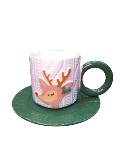 TAZA CON PLATO NAVIDAD