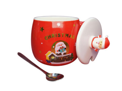 CY8451 TAZA NAVIDAD CON TAPA Y ASA 3D SERIE 3PCS