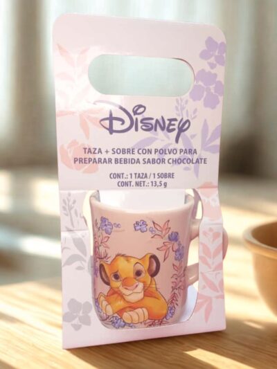 TAZA CON SOBRE DE COCOA SERIE DISNEY IGOR, BAMBI & SIMBA