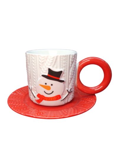 TAZA CON PLATO NAVIDAD