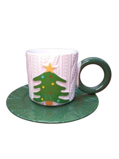 TAZA CON PLATO NAVIDAD