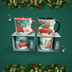 AM115-004X TARRO JUMBO NAVIDAD AUTOS SERIE 4PCS