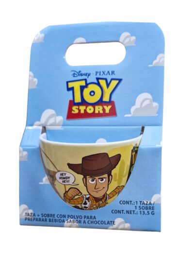 TAZA CAMPANA CON SOBRE DE COCOA TOY STORY SERIE 2PCS