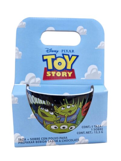 TAZA CAMPANA CON SOBRE DE COCOA TOY STORY SERIE 2PCS