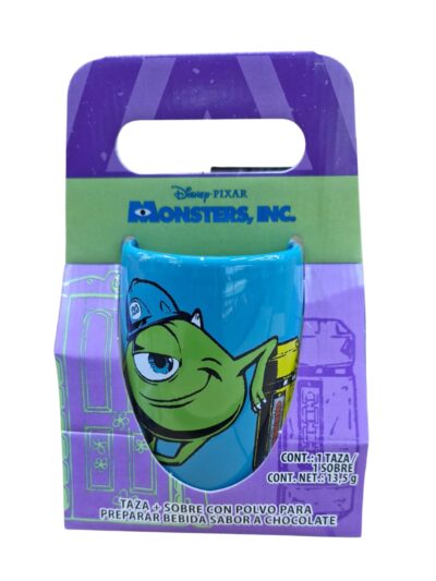 TAZA CÁPSULA CON SOBRE DE COCOA MONSTERS INC SERIE 2PCS