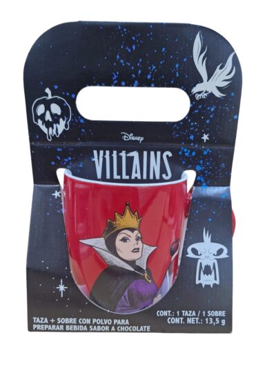 TAZA GRANDE CON SOBRE DE COCOA VILLAINS SERIE 3PCS