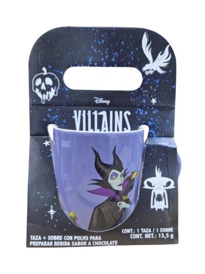 TAZA GRANDE CON SOBRE DE COCOA VILLAINS SERIE 3PCS