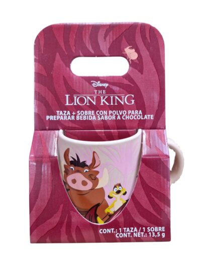 TAZA BASE ARENA CON SOBRE DE COCOA REY LEÓN SERIE 2 PCS