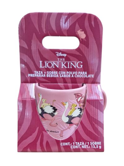 TAZA BASE ARENA CON SOBRE DE COCOA REY LEÓN SERIE 2 PCS