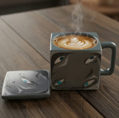 TAZA CON TAPA JUJUTSU KAISEN PRISION REALM SATORU GOJO