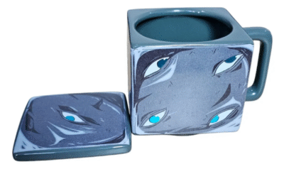 TAZA CON TAPA JUJUTSU KAISEN PRISION REALM SATORU GOJO
