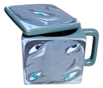 TAZA CON TAPA JUJUTSU KAISEN PRISION REALM SATORU GOJO