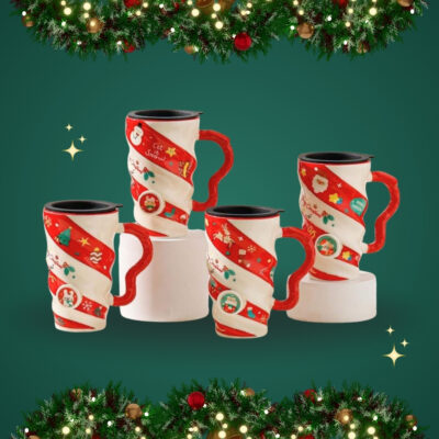 TAZAS ALTAS NAVIDAD ESPIRAL